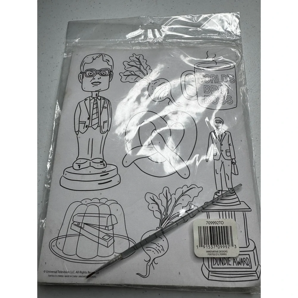 The Office Paint by Number Kit Dwight Schrute Dundie Award Dunder Mifflin New